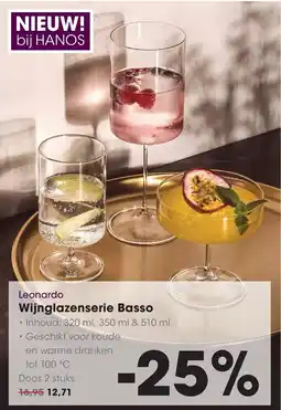 HANOS Leonardo Wijnglazenserie Basso aanbieding