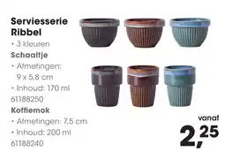 HANOS Ribbel Serviesserie aanbieding