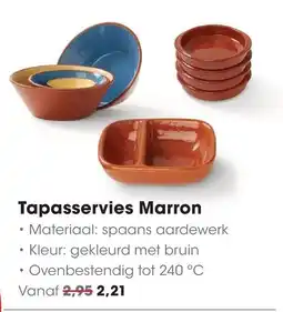 HANOS Tapasservies marron aanbieding