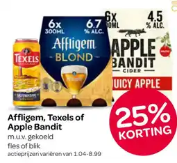 Spar Affligem, texels of apple bandit aanbieding