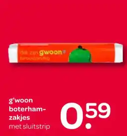 Spar g'woon boterham-zakjes aanbieding