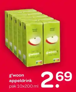 Spar g'woon appeldrink aanbieding