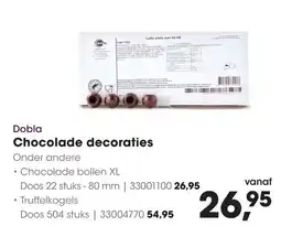 HANOS Dobla Chocolade decoraties aanbieding