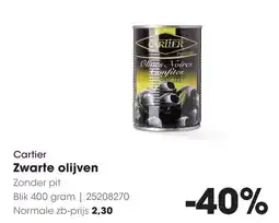 HANOS Cartier Zwarte olijven aanbieding