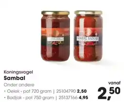 HANOS Koningsvogel Sambal aanbieding