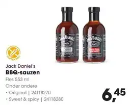 HANOS Jack Daniel's BBQ-sauzen aanbieding