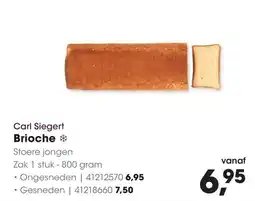 HANOS Carl Siegert Brioche aanbieding