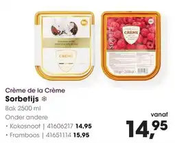 HANOS Crème de la Crème Sorbetijs aanbieding