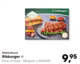 HANOS Mekkafood Ribburger aanbieding