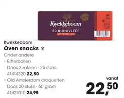 HANOS Kwekkeboom Oven snacks aanbieding