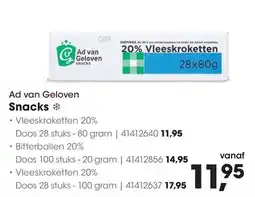 HANOS Ad van Geloven Snacks aanbieding