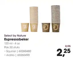 HANOS Select by Nature Espressobeker aanbieding