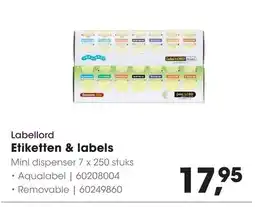 HANOS Labellord Etiketten & labels aanbieding