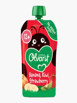 Flink Olvarit knijpzak banaan, kiwi, aardbei aanbieding
