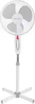 Bol.com BRASQ Statiefventilator – 40 cm – Wit - In hoogte verstelbaar – 3 snelheden - 40 Watt aanbieding