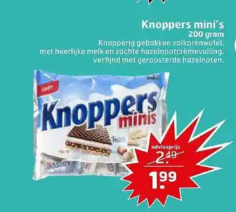 Trekpleister Knoppers Mini's aanbieding