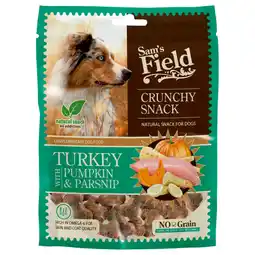 Pets Place Sam's Field Crunchy Cracker - Hondensnacks - Kalkoen Pompoen Pastinaak 200 g aanbieding