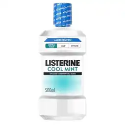 Trekpleister Listerine Cool Mint Extra Mild Mint Mondspoeling aanbieding