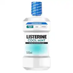Trekpleister Listerine Cool Mint Extra Mild Mint Mondspoeling aanbieding