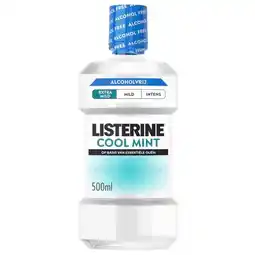 Trekpleister Listerine Cool Mint Extra Mild Mint Mondspoeling aanbieding