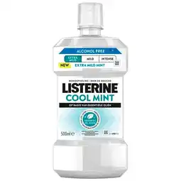 Trekpleister Listerine Cool Mint Extra Mild Mint Mondspoeling aanbieding
