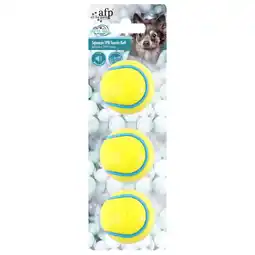 Pets Place All For Paws Squeeze Tpr Tennis Ball 3 Pack - Hondenspeelgoed - Ø6.3 cm Geel Blauw aanbieding