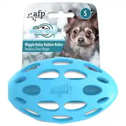 Pets Place All For Paws Wiggle Holey Roller S - Hondenspeelgoed - Ø5.5x9 cm Blauw aanbieding