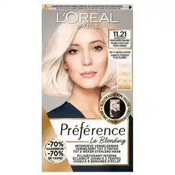 Trekpleister L'Oréal Paris Préférence Le Blonding 11.21 Ultra Licht Parelmoer Asblond Permanente Haarkleuring aanbieding