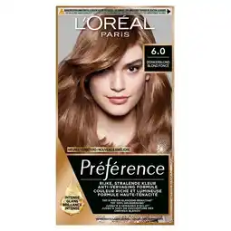 Trekpleister L'Oréal Paris Préférence 6 Donkerblond Permanente Haarkleuring aanbieding