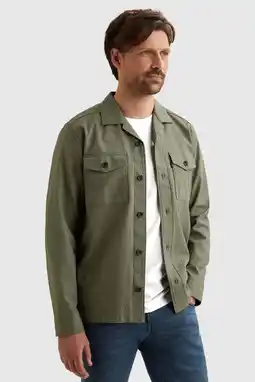 Wehkamp Vanguard overshirt met textuur groen aanbieding