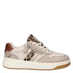 Wehkamp Mustang imitatieleren sneakers - ecru aanbieding