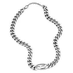 Wehkamp Diesel collier DX1433040 Steel zilverkleurig aanbieding