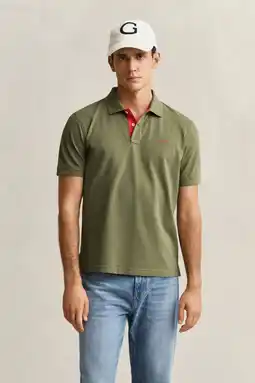 Wehkamp GANT regular polo groen aanbieding