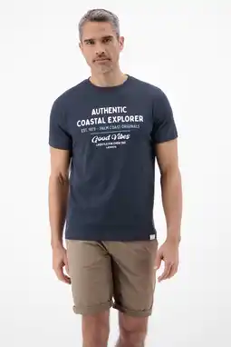 Wehkamp LERROS regular fit T-shirt met print - donkerblauw aanbieding