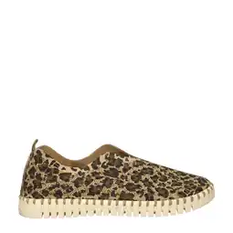 Wehkamp Ilse Jacobsen slip-on met panterprint beige/bruin aanbieding
