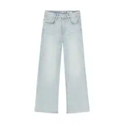 Wehkamp Indian Blue Jeans highwaist wide leg jeans light blue denim aanbieding