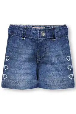 Wehkamp KIDS ONLY GIRL short met hartjes medium blue denim aanbieding