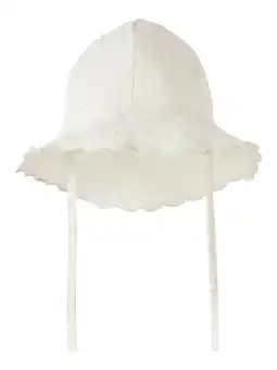 Wehkamp LIL' ATELIER BABY zonnehoed met broderie ecru aanbieding