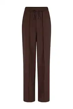 Wehkamp Lofty Manner wide leg regularwaist casual broek bruin aanbieding