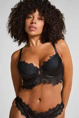 Wehkamp Hunkemöller Noir voorgevormde longline beugelbh Zoe zwart aanbieding