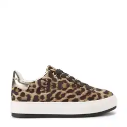 Wehkamp Kurt Geiger Laney suède sneakers met panterprint beige/zwart aanbieding
