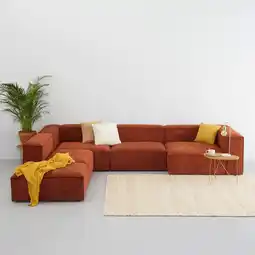 Wehkamp NOUS Living hoekbank links Igor met hocker aanbieding