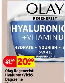 Kruidvat Olay regenerist hyaluron+vitb5 dagcrème aanbieding