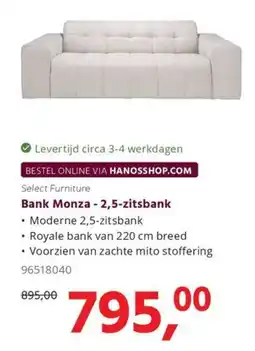 HANOS Select Furniture Bank Monza - 2,5-zitsbank aanbieding