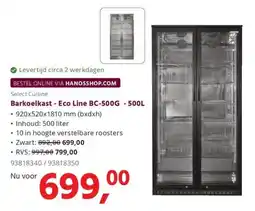 HANOS Select Cuisine Barkoelkast - Eco Line BC-500G - 500L aanbieding