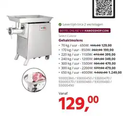 HANOS Select Cuisine Gehaktmolens aanbieding