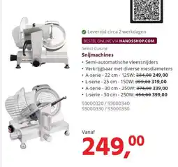 HANOS Select Cuisine Snijmachines aanbieding