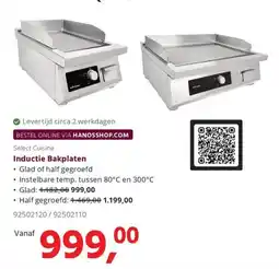 HANOS Select Cuisine Inductie Bakplaten aanbieding