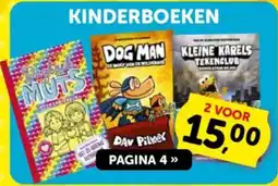 Boekenvoordeel dog man kleine karels tekenclub dagboek muts aanbieding