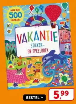 Boekenvoordeel vakantie sticker- en speelboek aanbieding
